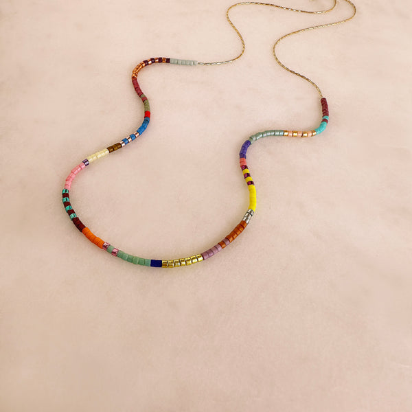 Estella - Multicolor Beaded Necklace