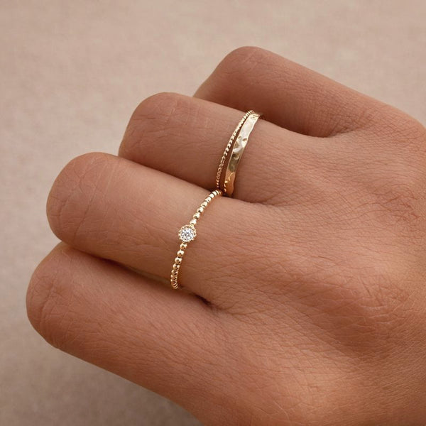 Rani - Bague Fine Martelée
