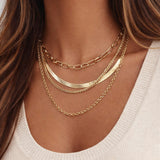 Helena - Collier Chaine Plate