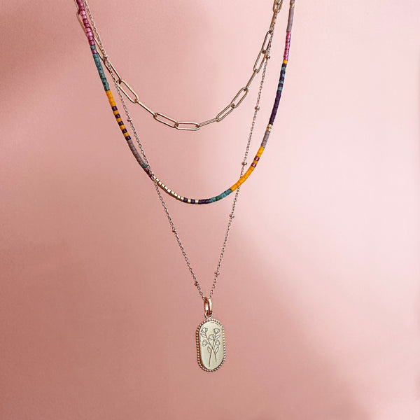 Estella - Collier Perles Multicolores
