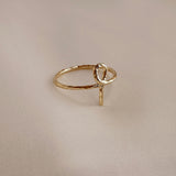 Hayat - Textured Ankh Ring