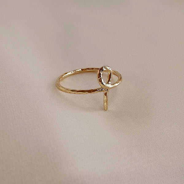 Hayat - Textured Ankh Ring