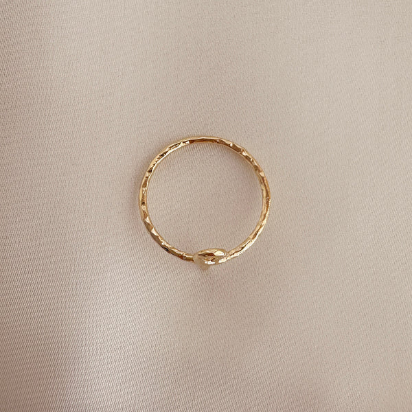 Hayat - Textured Ankh Ring