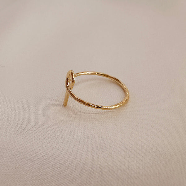 Hayat - Textured Ankh Ring