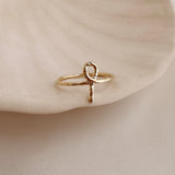 Hayat - Textured Ankh Ring