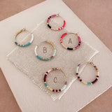 Irina - Beaded Hoop Earrings