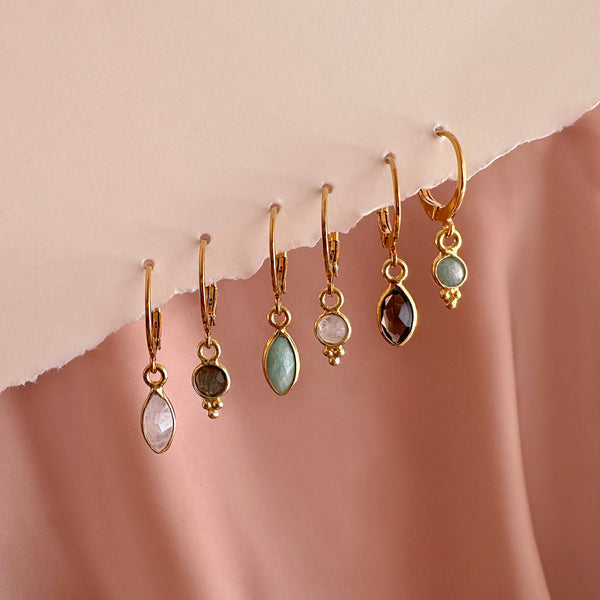 Somya - Gemstone Charm Earrings