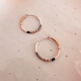 Irina - Beaded Hoop Earrings