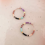 Irina - Beaded Hoop Earrings