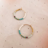 Irina - Beaded Hoop Earrings