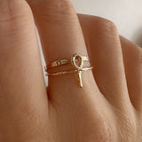 Hayat - Textured Ankh Ring