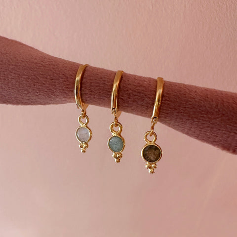 Somya - Gemstone Charm Earrings