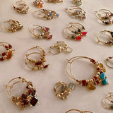 Ayla - Tiny Gemstone Hoops