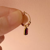 Ayla - Tiny Gemstone Hoops