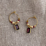 Ayla - Tiny Gemstone Hoops