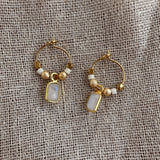 Ayla - Tiny Gemstone Hoops