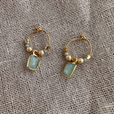 Ayla - Tiny Gemstone Hoops
