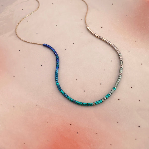 Estella - Collier Ombré Bleu