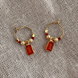 Ayla - Tiny Gemstone Hoops