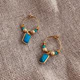 Ayla - Tiny Gemstone Hoops