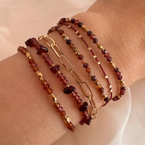 Devina - Garnet Bracelet