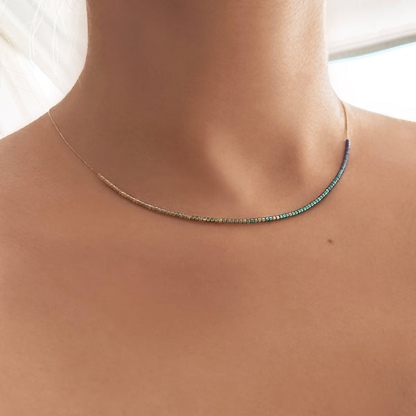 Estella - Collier Ombré Bleu