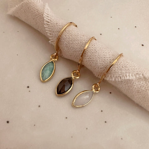 Somya - Gemstone Charm Earrings