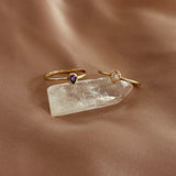Lucinda - Bague Goutte Violette