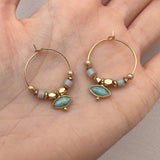Kora - Amazonite Hoop Earrings