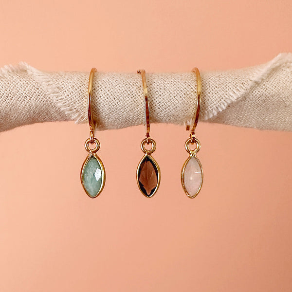 Somya - Gemstone Charm Earrings