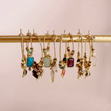 Ayla - Tiny Gemstone Hoops