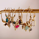 Kora - Amazonite Hoop Earrings