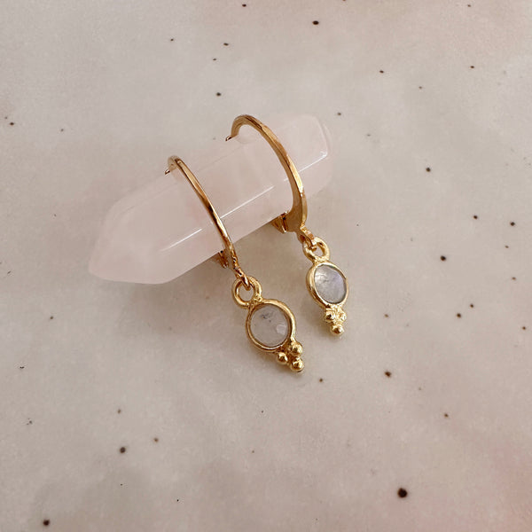 Somya - Gemstone Charm Earrings