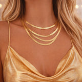 Helena - Collier Chaine Plate
