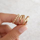 Lucy - Bague Fine Texturée