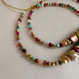 Monica - Bracelet millefiori & perles de gemme