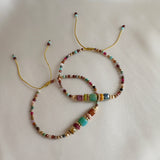 Monica - Bracelet millefiori & perles de gemme