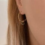 Kora - Gemstone Hoop Earrings