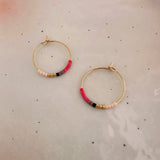 Irina - Beaded Hoop Earrings