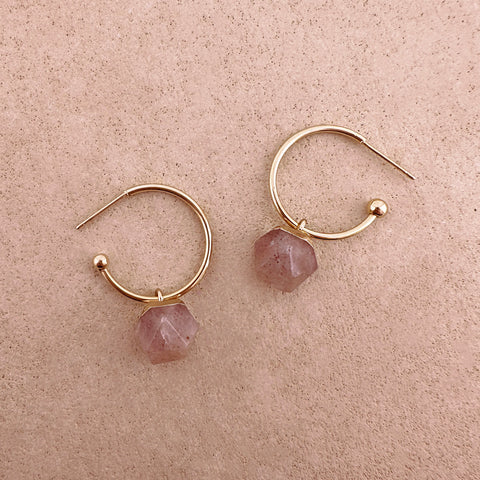 Marla - Agate Hoops