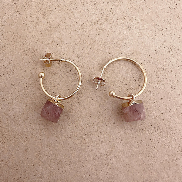 Marla - Agate Hoops