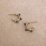 Sienna - Turquoise Hoops