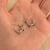 Sienna - Turquoise Hoops