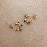 Sienna - Turquoise Hoops