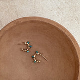 Sienna - Turquoise Hoops