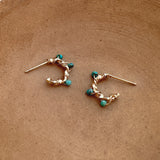 Sienna - Turquoise Hoops