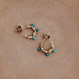 Sienna - Turquoise Hoops