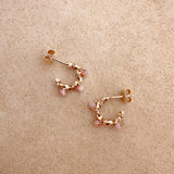 Sienna - Pink Opal Hoops