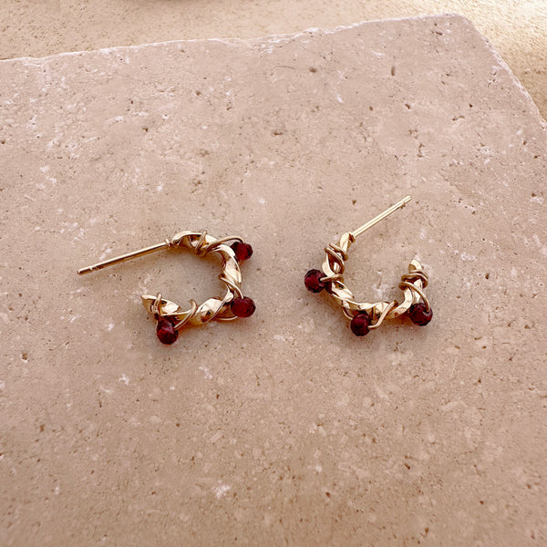 Sienna - Boucles Grenat