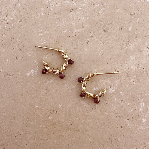 Sienna - Boucles Grenat